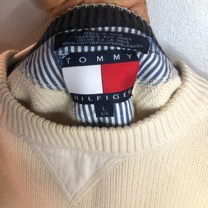 Men's Beige Tommy Hilfiger Sweater Sz L